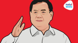 Prabowo Subianto sebagai bakal calon presiden 2024. (Dok. Halloup.com/Annisa Destriani)
