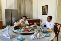 Prabowo Subianto mengunggah momen santap siangnya bersama Jokowi melalui akun Instagram resminya. (Instagram.com/@prabowo)
