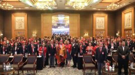 Menteri Pertahanan Prabowo Subianto saat membuka Rapat Kerja Nasional (Rakernas) Punguan Simbolon dohot Boruna Indonesia (PSBI) di Jakarta. (Dok. Tim Media Prabowo Subainto)