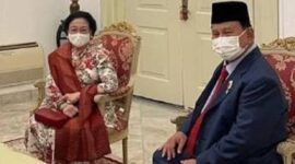 Ketua Umum Partai Gerindra Prabowo Subianto bersama Ketua Umum PDI Perjuangan Megawati Soekarnoputri. (Instagram.com/@presidenmegawati)