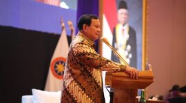 Ketua Umum Partai Gerindra Prabowo Subianto dalam acara strategi transformasi bangsa menuju Indonesia emas 2045. (Dok. Tim Media Prabowo Subianto)
