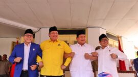 Ketua Umum Partai Gerindra Prabowo Subianto bersama Ketuam Umum Partai Golkar Airlangga Hartarto, Ketua Umum ZUlkifli Hasan dan Ketua Umum PKB Muhaimin Iskandar. (Dok. Tim Media Prabowo Subainto)