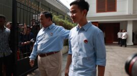 Para ketua umum partai ikut mengantarkan bakal pasangan capres dan cawapres Prabowo Subianto - Gibran Rakabuming Raka. (Dok. Tim Media Prabowo Subianto)