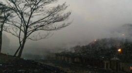 Kebakaran di Tempat Pembuangan Akhir (TPA) Jalupang. (Dok. BPBD Kabupaten Karawang)