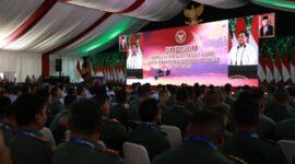 Menteri Pertahanan Prabowo Subianto dalam Simposium Geopolitik & Geostrategis Global serta Pengaruhnya terhadap Indonesia' di Kementerian Pertahanan, Jakarta, Kamis, 2 November 2023. (Dok. Tim Media Prabowo)