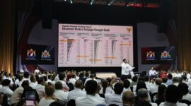 Calon presiden nomor urut 2 Prabowo Subianto menghadiri ‘Dialog Capres bersama Kadin: Menuju Indonesia Emas 2045’ di Jakarta. (Dok. TKN Prabowo - Gibran)