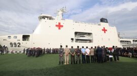 Kapal RS Indonesia ke Mesir Dilepas Prabowo Subianto. (Dok. Tim Media Prabowo Subianto)
