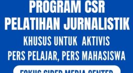 Calon peserta pelatihan jurnalistik dapat mengajukan surat dan CV serta contoh karya tulis dikirimkan melalui whatsApp: 08781-5557788. (Fokussiber.com/Timothy Alden)